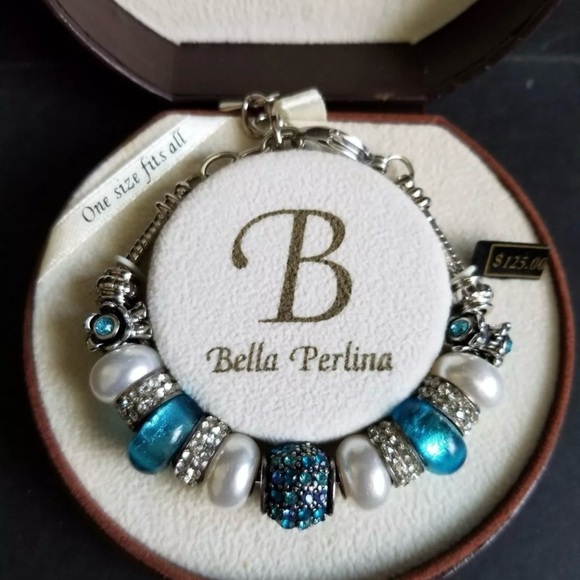 Bella Perlina Blue and Silver Bracelet - Picture 2 of 3